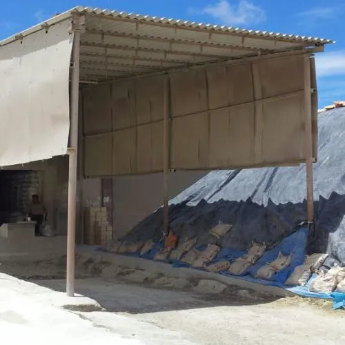 Chalk powder production unit